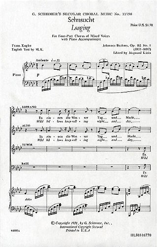 Johannes Brahms: Sehnsucht Op.112 No.1