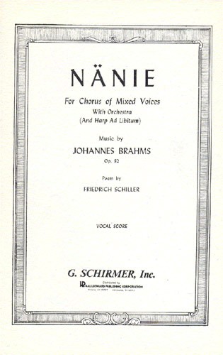 Johannes Brahms: Nanie Op.82 (Vocal Score)