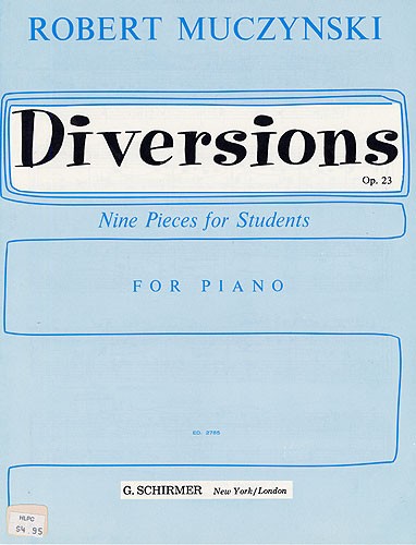 Robert Muczynski: Diversions For Piano Op.23