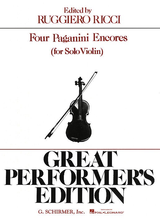 Niccolo Paganini: Four Encores For Violin