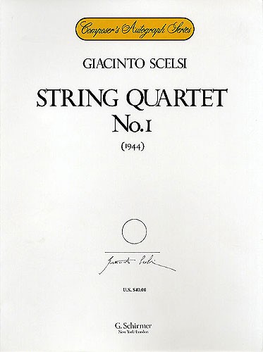 Giacinto Scelsi: String Quartet No.1 (Score/Parts)