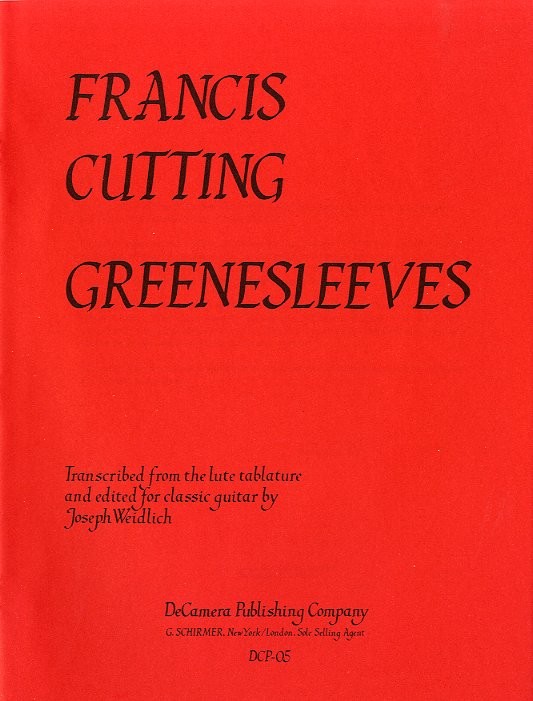 Francis Cutting: Greenesleeves Variations (Guitar)