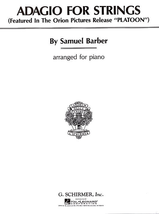 Samuel Barber: Adagio For Strings (Piano)