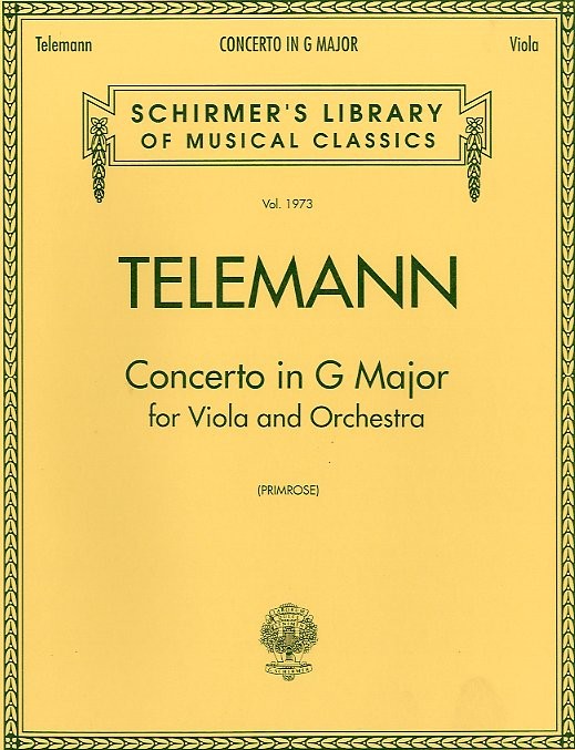 George Philipp Telemann: Concerto In G Major For Viola