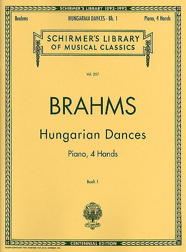 Johannes Brahms: Hungarian Dances For 4 Hands - Book 1
