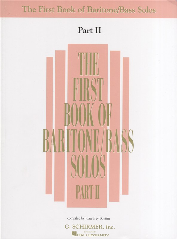 The First Book Of Baritone/Bass Solos Part II