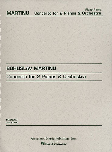 Bohuslav Martinu: Concerto For Two Pianos And Orchestra (Score)