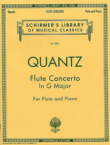 Johann Joachim Quantz: Flute Concerto In G Major (Flute/Piano)