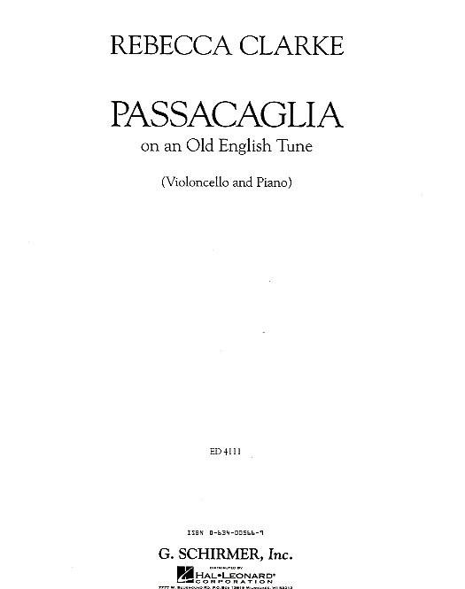 Rebecca Clarke: Passacaglia On An Old English Tune (Cello/Piano)