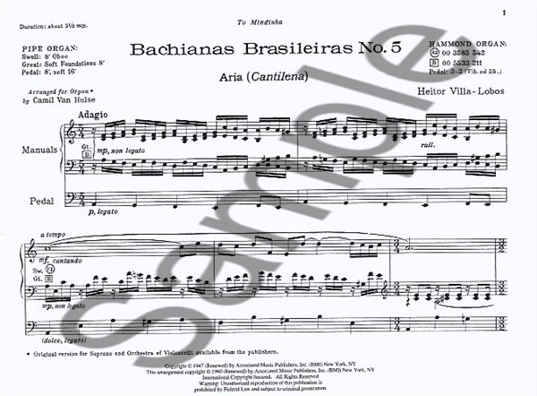 Heitor Villa-Lobos: Bachianas Brasileiras No.5 (Aria Cantilena)