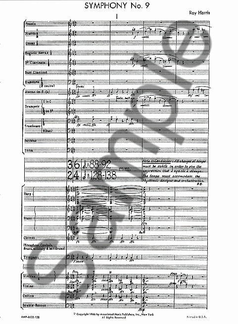 Roy Harris: Symphony No.9 (Study Score)