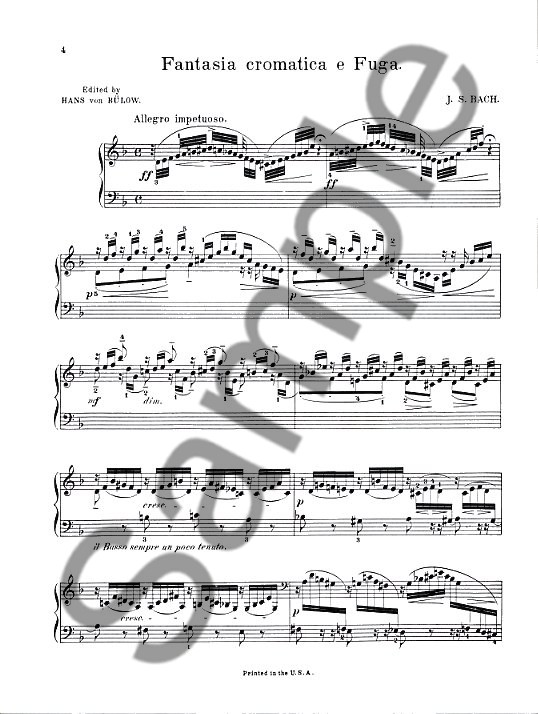 J.S. Bach: Chromatic Fantasy And Fugue And Other Works For Piano