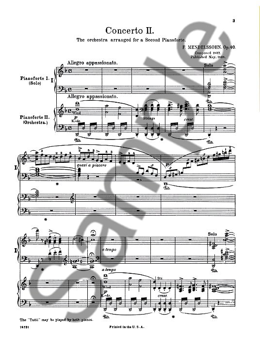 Felix Mendelssohn: Piano Concerto No.2 In D Minor Op.40