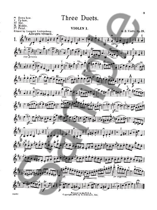 Giovanni Battista Viotti: Three Duets For Two Violins Op.29
