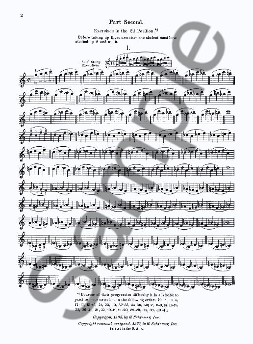 Otakar Sevcik: School Of Violin Technics Op.1 Book 2 (2nd-7th Positions)