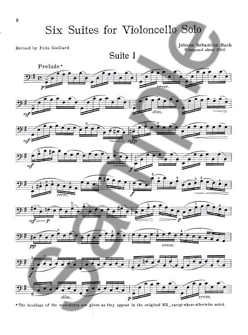 J.S. Bach: Six Suites For Violoncello Solo