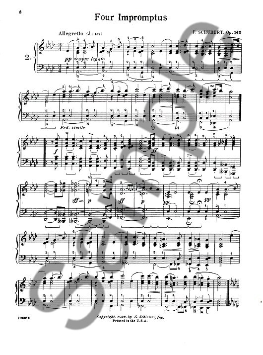 Franz Schubert: Impromptus Op.142 No.2 In A Flat