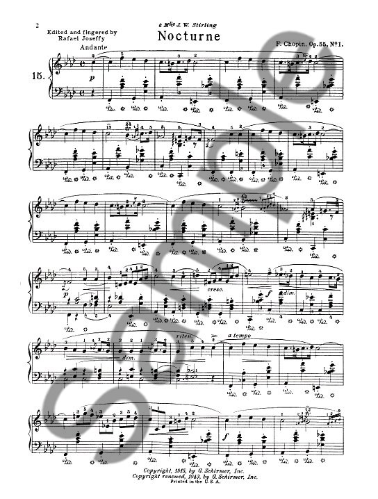 Frederic Chopin: Nocturne In F Minor Op.55 No.1