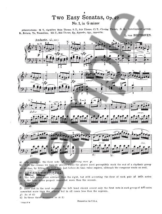 Beethoven: Piano Sonata In G Minor Op.49 No.1