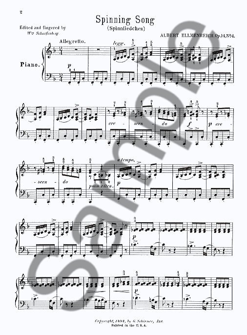 Albert Ellmenreich: Spinning Song Op.14 No.4