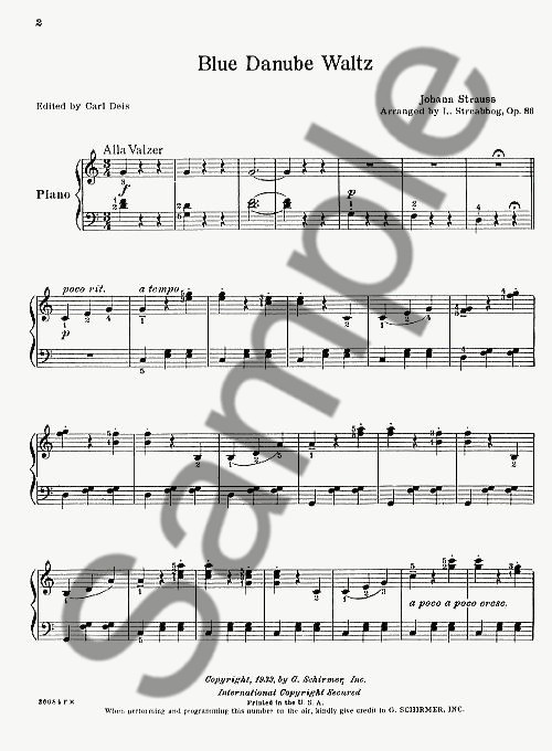 Johann Strauss II: Blue Danube Waltz (Piano)