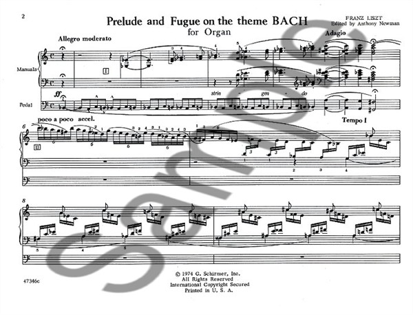 Franz Liszt: Prelude And Fugue On The Theme BACH