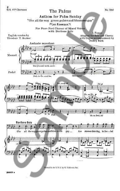 Jean-Baptiste Faure: Les Rameaux - Baritone/SATB