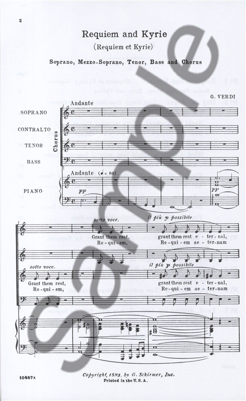 Giuseppe Verdi: Messa Di Requiem (Vocal Score)