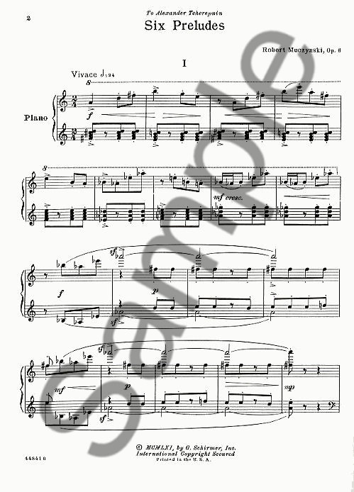 Robert Muczynski: Six Preludes Op.6