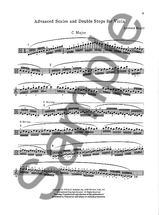 Leonard Mogill: Advanced Scales And Double Stops Viola