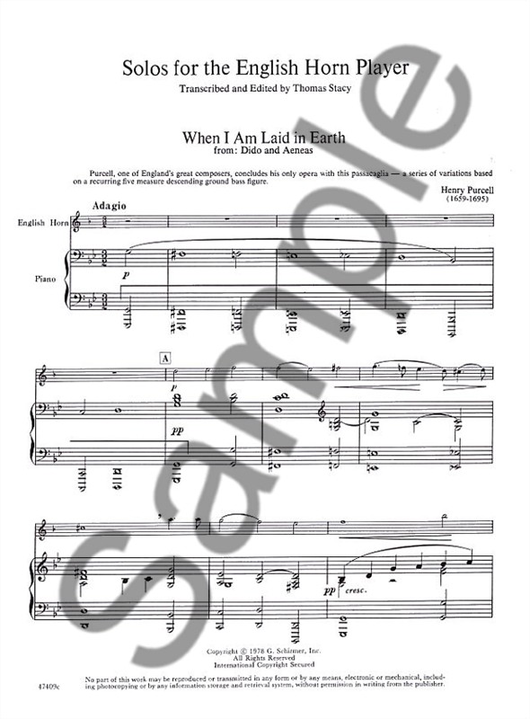 Solos For The English Horn Player (Cor Anglais)