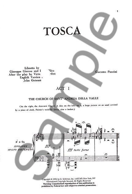 Giacomo Puccini: Tosca (Vocal Score)