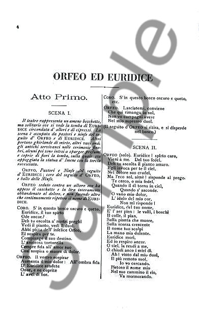 Christoph Willibald Gluck: Orfeo Ed Euridice (Libretto)