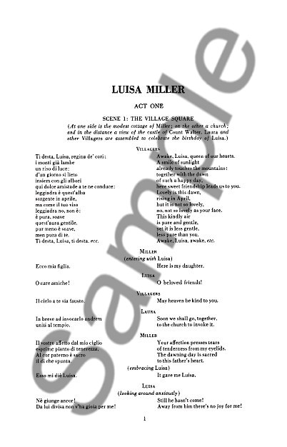 Giuseppe Verdi: Luisa Miller (Libretto)