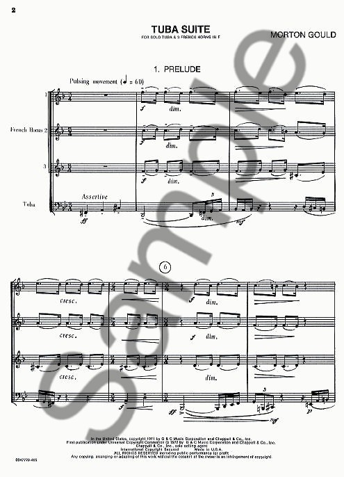 Morton Gould: Tuba Suite (Score/Parts)