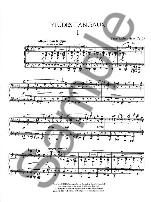 Sergei Rachmaninov: Etudes Tableaux Op.33 And Nine Etudes Tableaux Op.39
