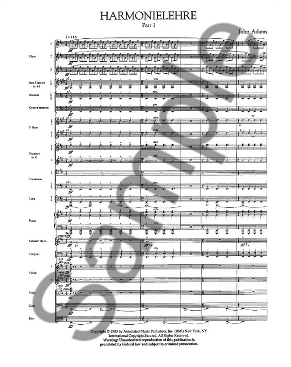 John Adams: Harmonielehre (Score)