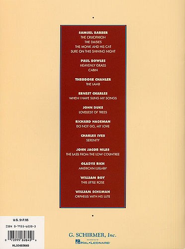 15 American Art Songs (High Voice)