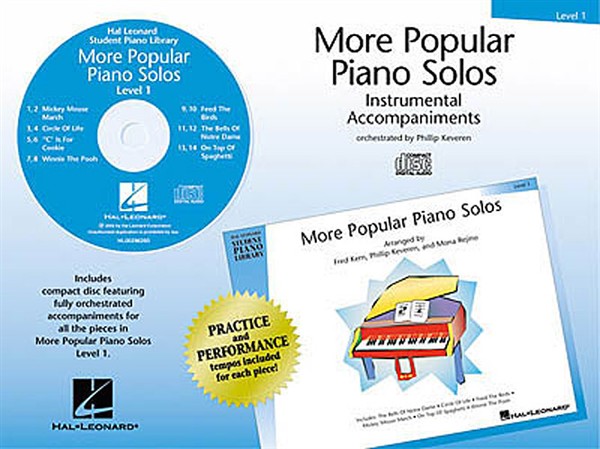 More Popular Piano Solos: Instrumental Accompaniments: Level 1