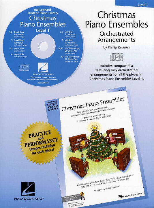 Hal Leonard Student Piano Library: Christmas Piano Ensembles Level 1 (CD)