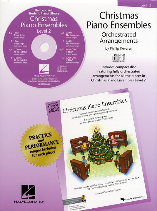 Hal Leonard Student Piano Library: Christmas Piano Ensembles Level 2 (CD)