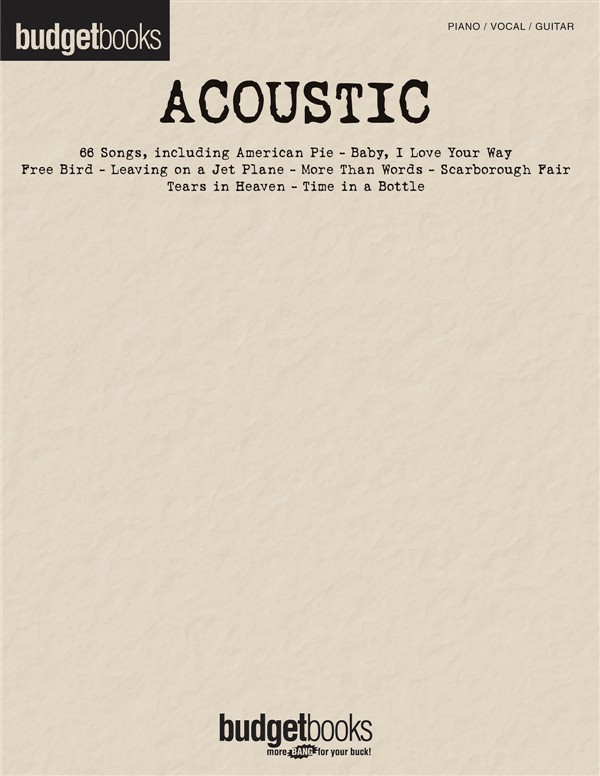 Budget Books: Acoustic