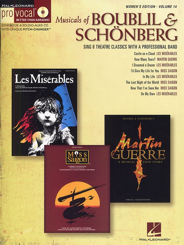 Pro Vocal Volume 14: Musicals Of Boublil And Schnberg (Women's Edition)