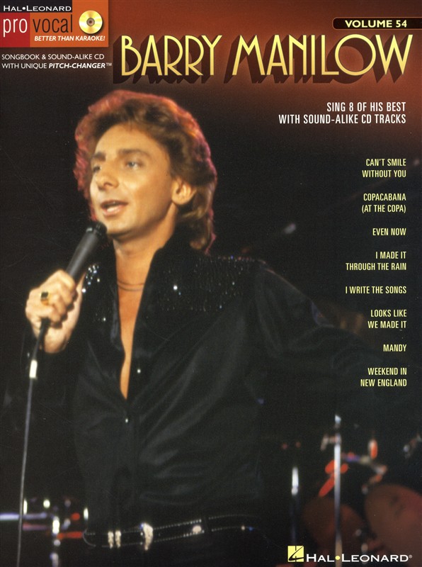 Barry Manilow: Pro Vocal Men's Edition Volume 54