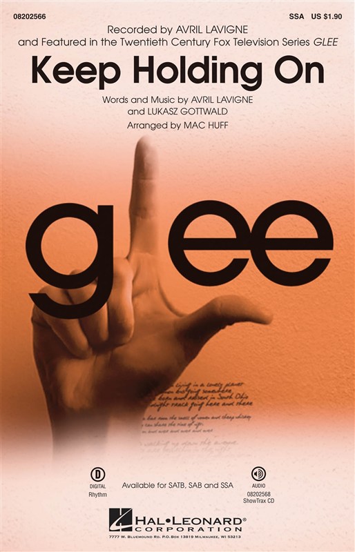 Avril Lavigne: Keep Holding On (Glee) - SSA