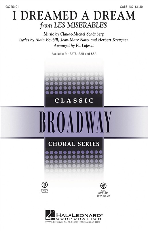 Alain Boublil/Claude-Michel Schonberg: I Dreamed A Dream (Les Miserables) (SATB)