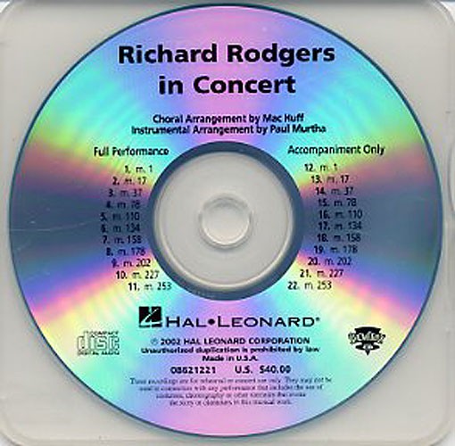 Richard Rodgers In Concert (Show Trax CD)