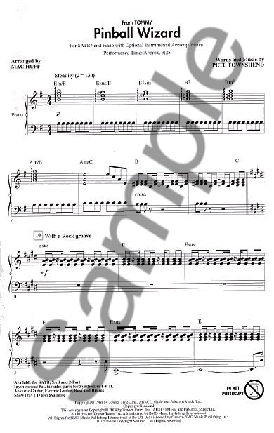 The Who: Pinball Wizard (SATB)