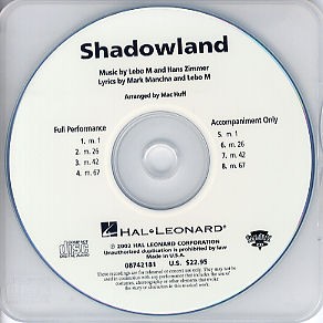 Shadowland (Lion King: Broadway Musical) Showtrax CD