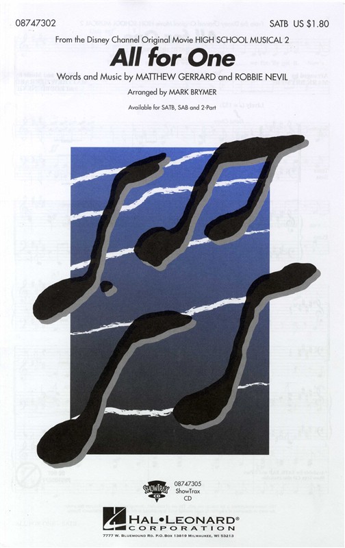 Matthew Gerrard And Robbie Nevil: All For One - SATB